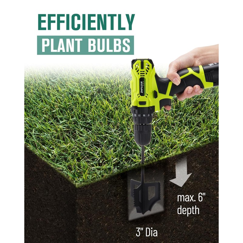 Venussar Earth Drill for Drill, Earth Drill for Cordless Screwdriver,