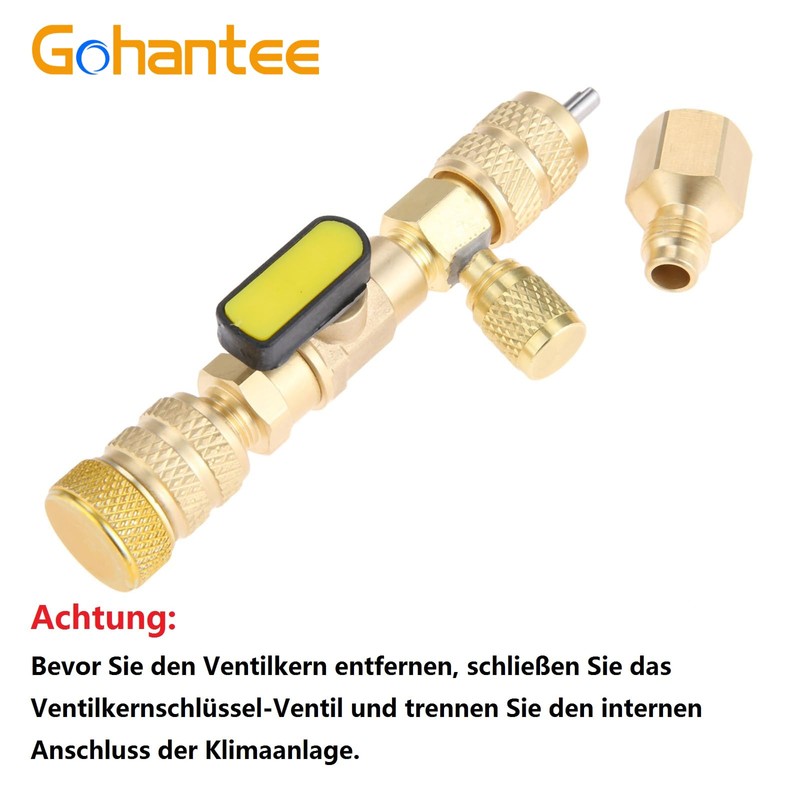 gohantee R410A Valve Core Remover with Dual Size SAE 1/4