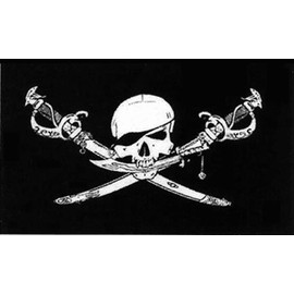 - 3x5ft Polyester Pirate Black Beard Lives Flag #F1203