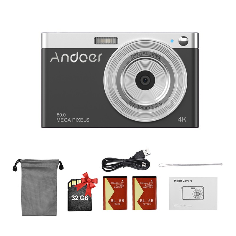 Kids Digital Camera 4K 50MP HD Digital Camera 16X Digital