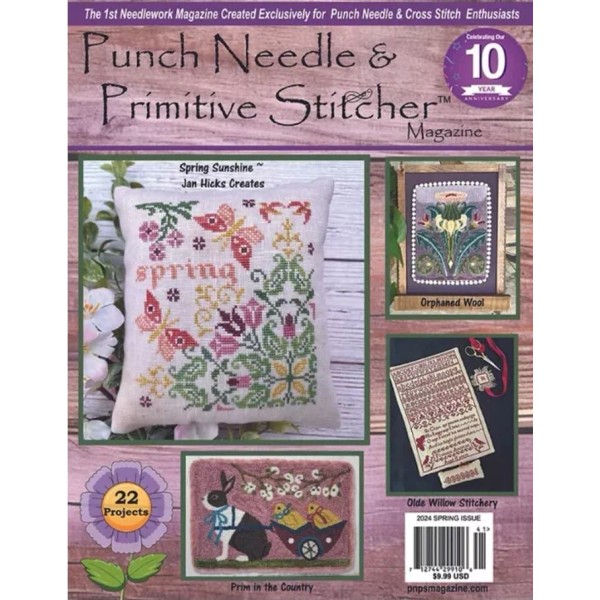 Unbranded {PUNCH NEEDLE & PRIMITIVE STITCHER MAG. -"SPRING 2024 ISSUE"