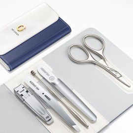 MR.GREEN Nail Clippers Set 5 Pieces Stainless Steel Nail Clippers Set | Ultra Thin Folding Nail File, Eyebrow Tweezers, Ear Pickers, Nose Hair Cutter