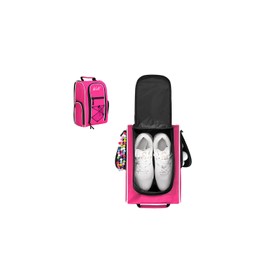 Wolt Golf Shoe Bag - Sports & Travel Shoes Carrier Bags with Ventilation & Double Outside Accessory Pocket for Socks, Tees, Golf Balls, etc. for women and men (Pink)