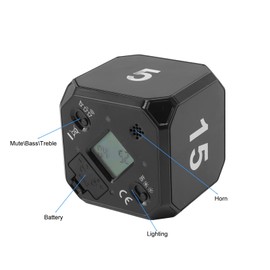 Kitchen Timer Portable Modes Adjustable 5 15 25 45 Min Flip Timer Fitness Office Learning Cube Timer (Black)