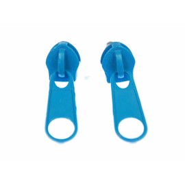 ZIpper Zip Upcycling Earrings Ear Studs Earstuds Miniblings Turquoise Round