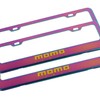 2Pcs MOMO Neo Chrome Aluminum Alloy License Plate Frame W