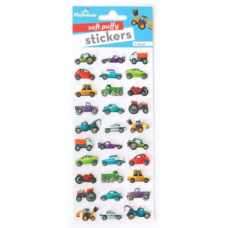 Playhouse Soft Puffy 30-Piece Sticker Sheet for Crafts, Trading &