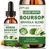Soursop Graviola Liquid Drops, Organic Soursop Leave Extract w/Sea Moss,