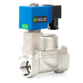 U.S. Solid High Pressure Solenoid Valve - 1 Inch 100 bar Stainless Steel 24V DC High Pressure High Temperature Resistance Electric Solenoid Valve, 100 bar, -76-248?