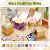 48 Pack Colorful Gift Boxes Small Cardboard Boxes with Lids