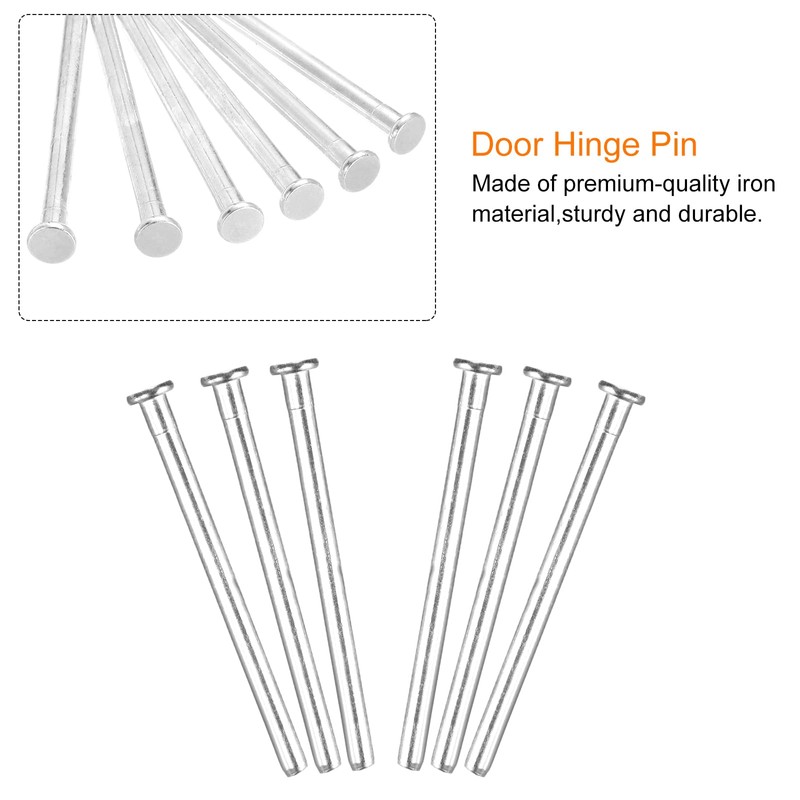 QUARKZMAN 4 Pieces 3 Inch Door Hinge Pins, Removable Brushed