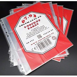 docsmagic.de 50 9-Pocket Pages - 11-Hole - 3-Ring Album Folder Pages