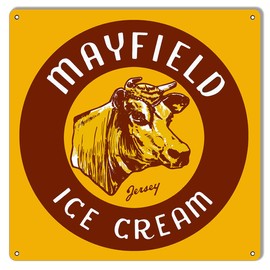Mayfield Ice Cream Reproduction Metal Sign 12×12