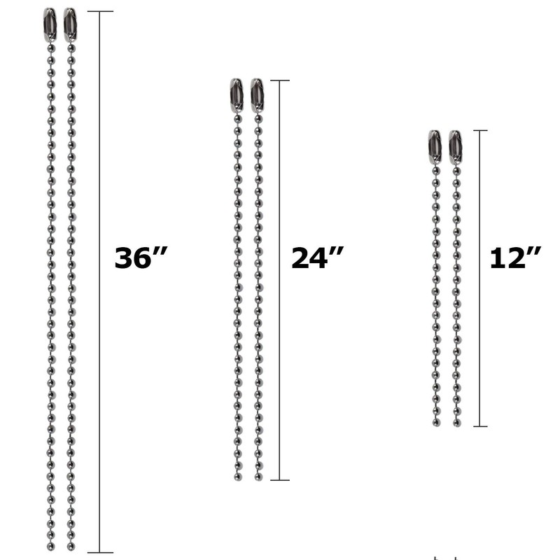 Blue Donuts Ceiling Fan Pull Chain Extender 3.2mm Diameter Chrome