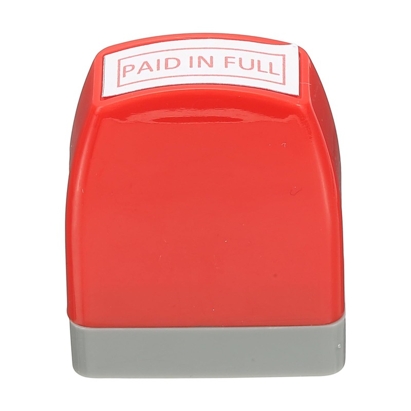 PATIKIL Paid in Full Notice Stamp Self Inking, Red Ink