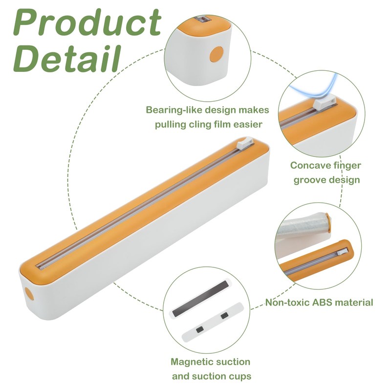 MAOMUN 3 PCS Cling Film Dispenser and Cutter Set with