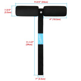 Codinter Quick Hood Loops, T-Shaped Hood Anchor Straps with Solid Aluminum Core for Car Trunk Secure Kayak Bow/Stern Tie-Downs – 1 Pair Black