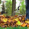 KOTARBAU® Metal Fan Rake Adjustable 148 cm with Handle for