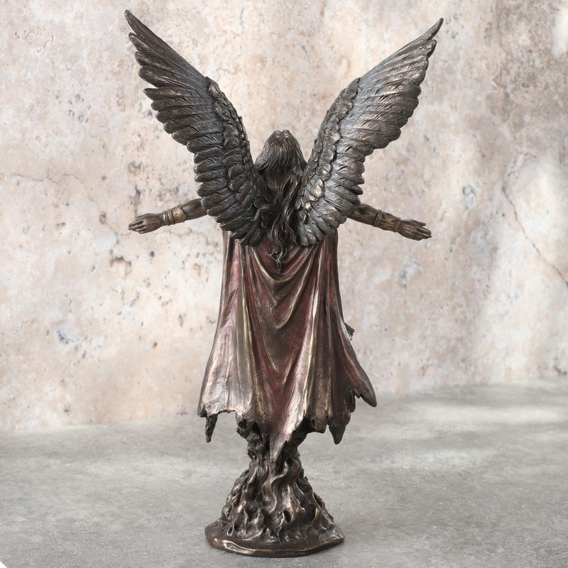 Veronese 11 Inch Tall Ascending Angel Cold Cast Resin Antique