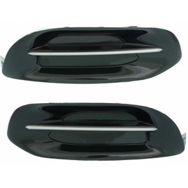 OKOVO Set of 2 Front Bumper Fog Light Cover Trims,Chrome for Dodge for Dart 2013-2016 Black/Silver CH1038142 68163980AA