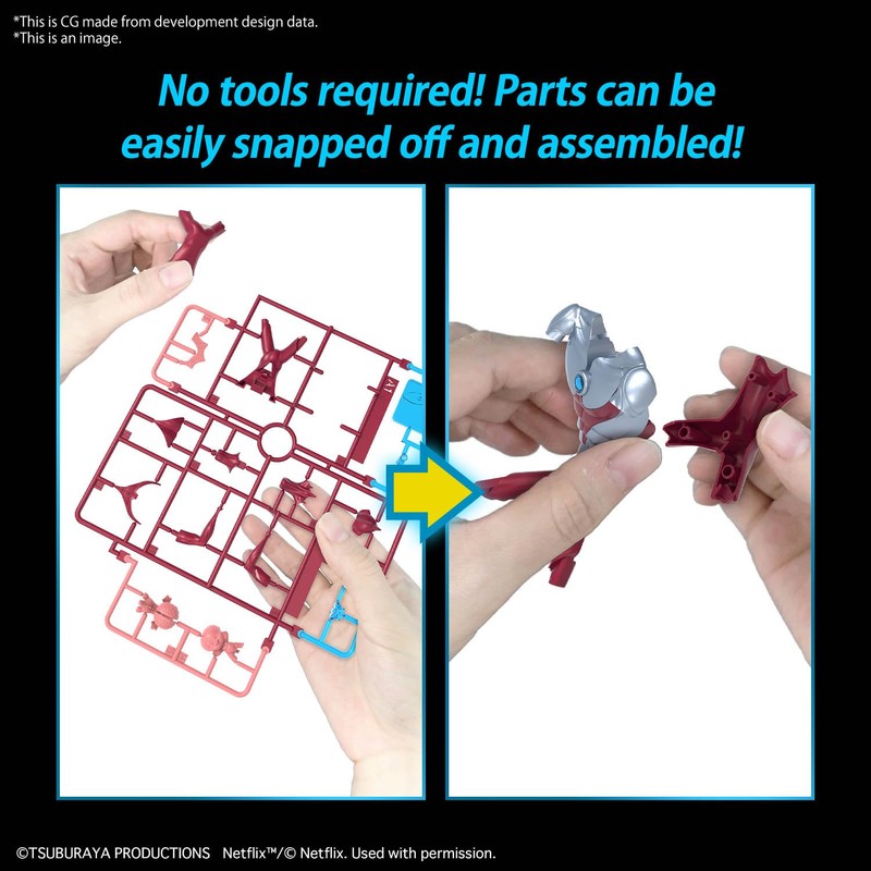 Colour-coded plastic model Ultraman: Rising