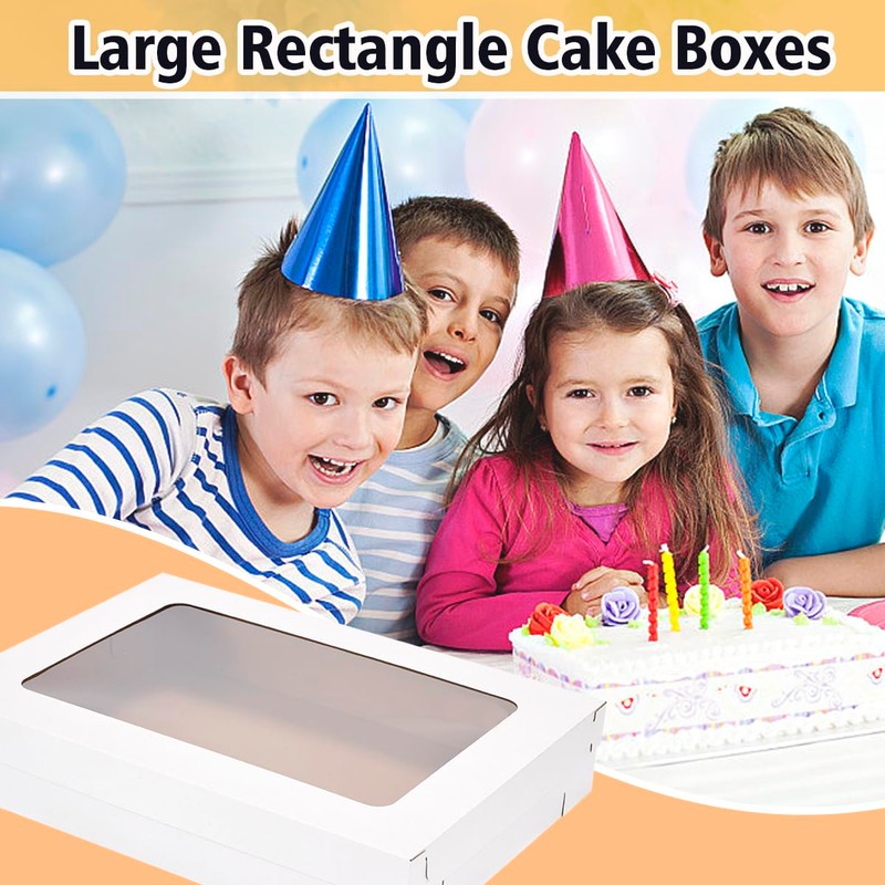 Huoshange 26.5x19.5 x 5 Inches 6 Pack Full Sheet Cake