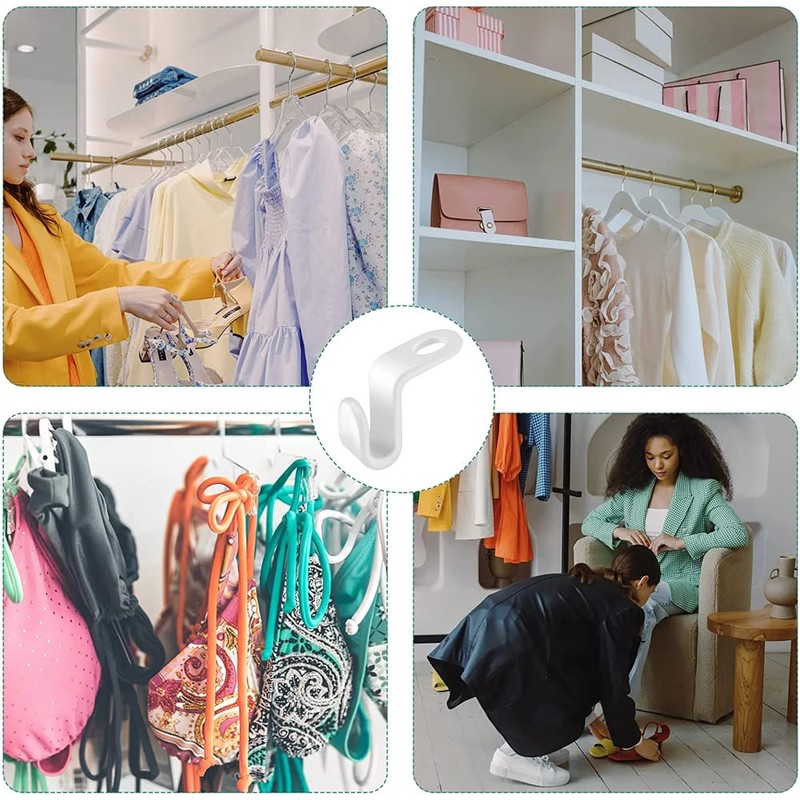 Clothes Hanger Connector Hooks, 80PCS Sturdy Mini Cascading Hanger Hooks,