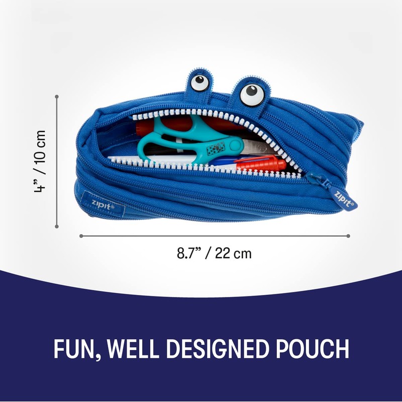 ZIPIT Monster Pencil Case for Boys | Pencil Pouch for