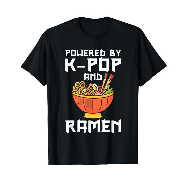 Powered by K-pop and Ramen Kpop Merch Merchandise Gift T-Shirt