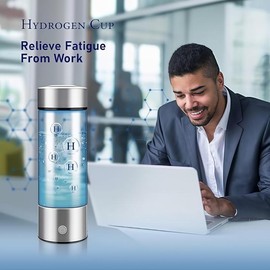 Hydrogen Water Bottles-420ml Hydrogen WaterBottle Generator with SPE PEM Technology,Rechargeable lonizer for Home, Office, and Travel-Drinkware