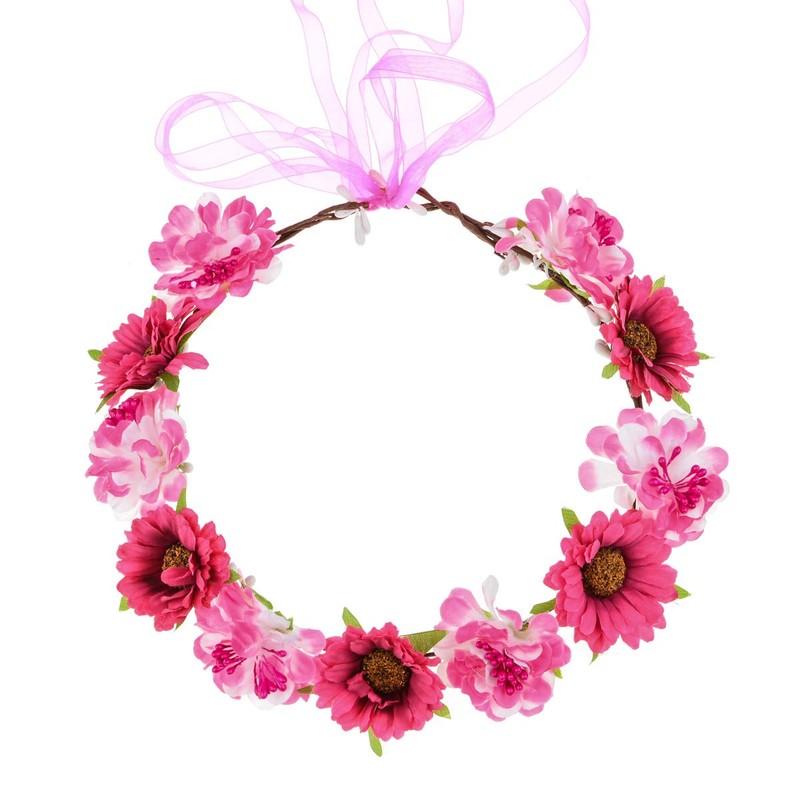 June Bloomy Diadema de corona de flores de rosas con