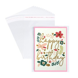 Miraclekoo 300Pcs 4-5/8 X 5-3/4 Inch Resealable Cello Cellophane Bags,Thick Greeting Card Clear Plastic Sleeves-Fit A2 Card Envelope Photos Cookie Candy