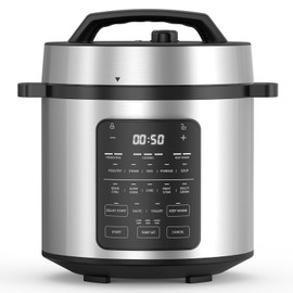 Simple Deluxe 14-in-1 Electric Pressure Cooker - 6QT Stainless Steel Slow & Rice Cooker