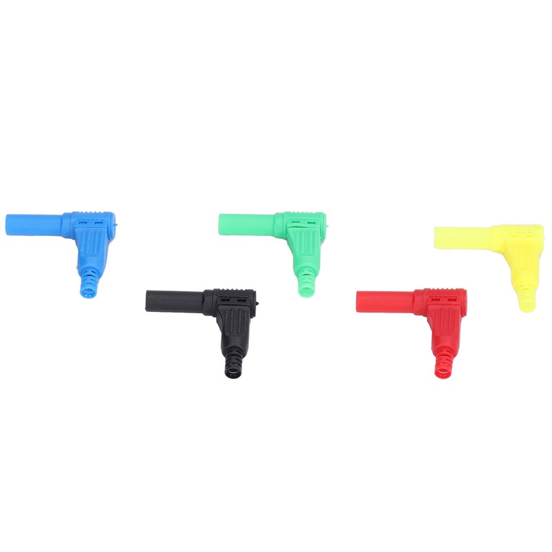 10Pcs Banana Plug Safety Sealed Protection Shrouded 90 Degree DIY