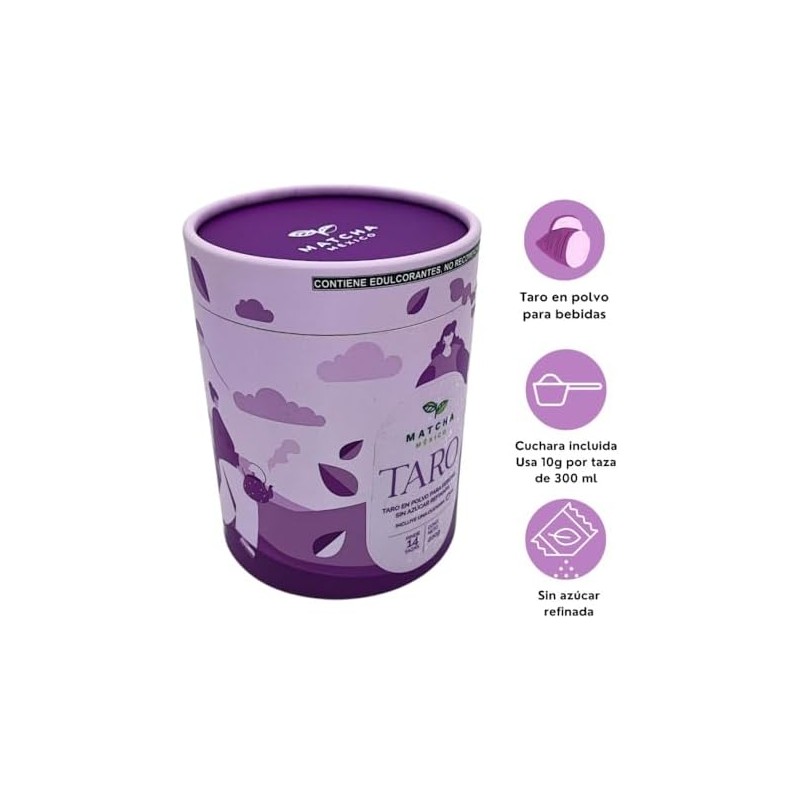 Taro Para Bebidas 200g Sin Azúcar Refinada Ni Lácteos. Polvo