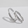 Meissa Adjustable Promise Rings for Couples Sterling Silver Matching Wedding