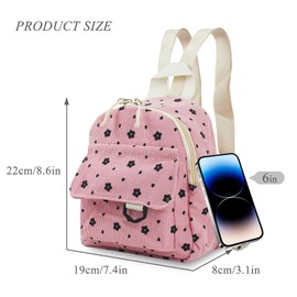 WisePoint Girls Backpacks, Corduroy Women's Fashion Backpacks Small Backpack with Adjustable Shoulder Straps, Fashionable Casual Daypacks for Travelling, Dating, Shopping (beige)