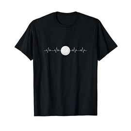Mens Golf Heartbeat Design for Golfer Handicap Par Birdie Present T-Shirt
