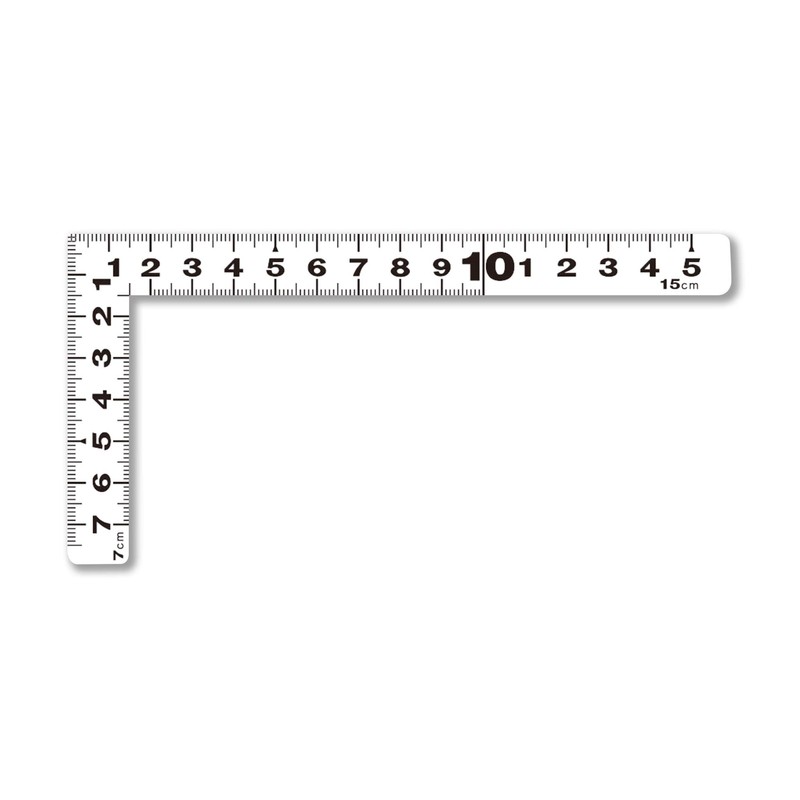 シンワ測定(Shinwa Sokutei) 曲尺平ぴた ホワイト 15cm 表裏同目 11170