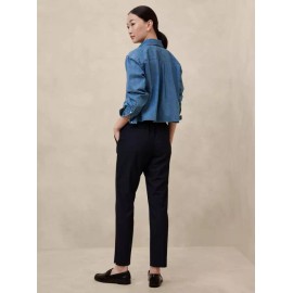 Banana Republic Navy Blue HAYDEN High Rise Tapered Pants Size 2 PETITE #739750