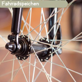VVHFXD Pack of 40 Bicycle Spokes with Bicycle Spokes Nipples, Diameter 2 mm Mountain Bike Steel, Stainless Steel Spokes 14G/K, for MTB Wheel Spokes, City Bikes, Downhill and E-Bike - Black 276 mm