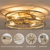 20 Inch Low Profile Caged Ceiling Fan with Light and