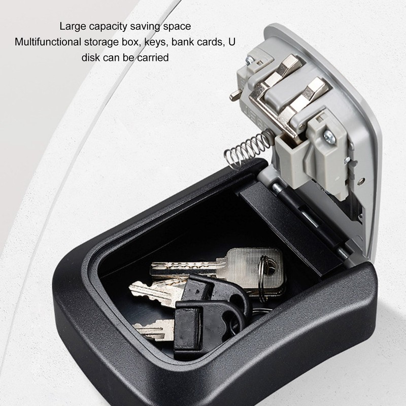 Wall Mounted Key Lock Box Resettable Code Safe Portable Combination