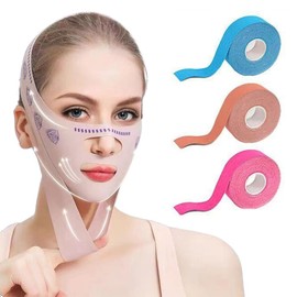 TOEECY Doppelkinn Entfernen V-Line Lifting Maske Chin Strap Sleeping Gesichtsmaske Frauen Mit Face Tape Lifting Gesicht Verstellbarer Gesichtsschlankungsgürtel Jawline Maske(3 Farbe)