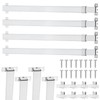 DoubleFill 4PCS sidelight curtain rods 8" - 12" flat curtain