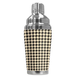 Mugzie brand 20 Ounce Cocktail Shaker with Insulated Wetsuit Cover - Houndstooth