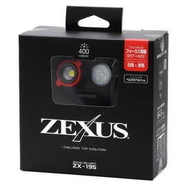 Fuji Lighting ZX-195 LED Light (Up to 400 Lumens), Main LED Lighting Time: Up to 37 hours, White/Red