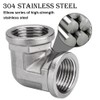 2 pieces 304 stainless steel angle 90°, 1/2 inch female