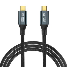 GELRHONR PD100W USB C to USB C Data Cable, USB Type C 3.2 Gen 2 Cable 20V 5A Fast Charging 20Gbps Data Transfer Support 8K Video Output Compatible with Type-C Devices (2M/6.5Ft)