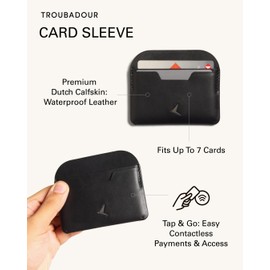 Mujjo Card Sleeve - Steel Blue, Steel Blue, Card Sleeve